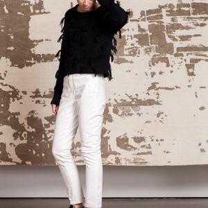 Apiece Apart High Waist Straight Leg Jeans 2 EUC White